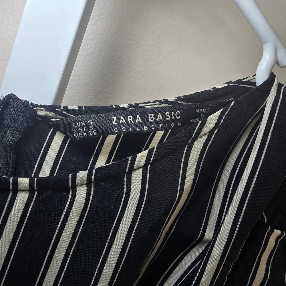 ZARA BASIC COLLECTION‎ Striped Asymmetrical Midi … - image 2